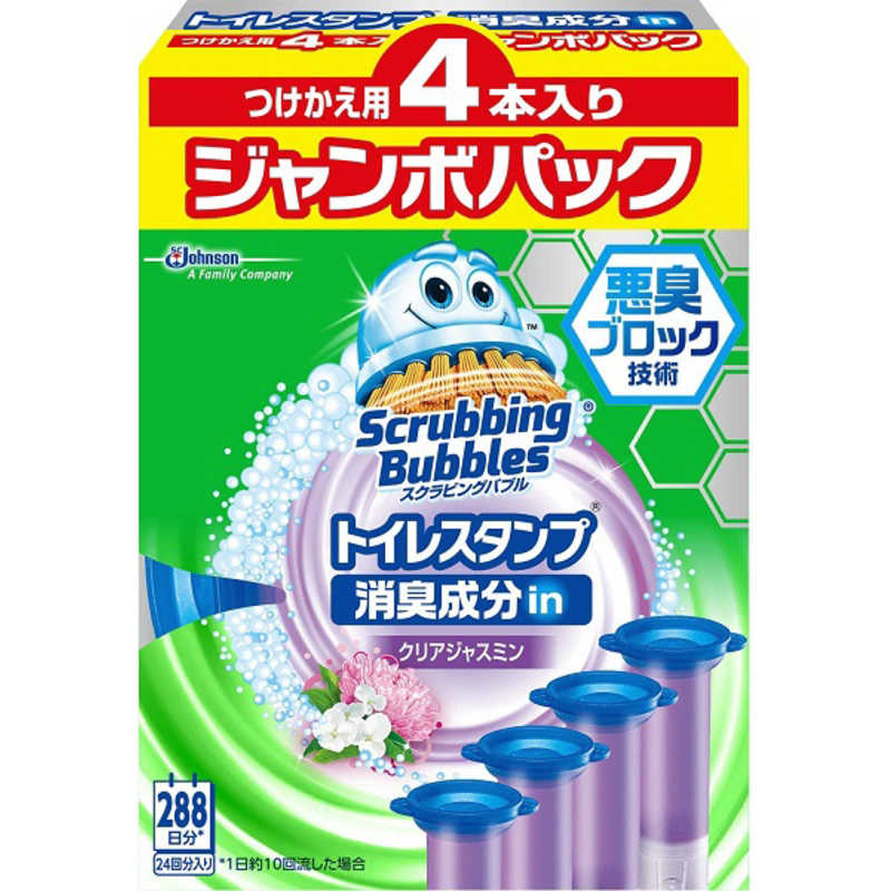 ジョンソン スクラビングバブルトイレスタンプ消臭成分inクリアジャスミン替えジャンボ スタンプcjカエジャンボ ジョンソン スクラビングバブルトイレスタンプ消臭成分inクリアジャスミン替えジャンボ スタンプcjカエジャンボ