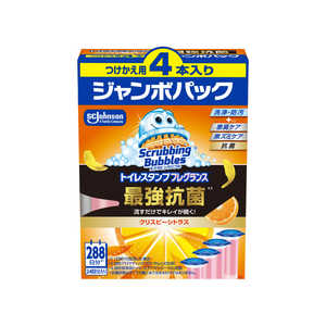 ジョンソン スクラビングバブルトイレスタンプフレグランス最強抗菌クリスピーシトラスつけかえ用 38g×4 SBSコウキンCCカエ4P