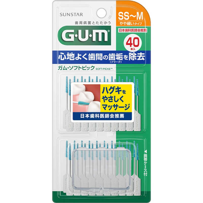 サンスター サンスター GUM(ガム) ソフトピック 無香料 SS-M やや細いタイプ 40本入  