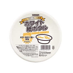 ʥå ۥ磻ȥߥܥ410ml 10P P4110WH