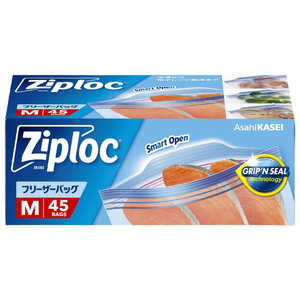 旭化成ホームプロダクツ Ziploc(ジップロック)フリーザーバッグ M 大容量品 45枚 