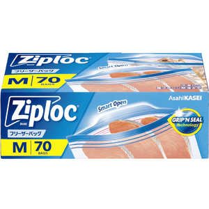 旭化成ホームプロダクツ Ziploc(ジップロック)フリーザーバッグ M70枚 大容量品 ZLフリーザーBM70