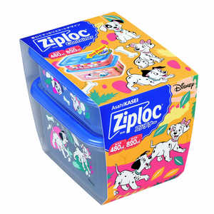 旭化成ホームプロダクツ ジップロック コンテナー 長方形480ml&820ml 各1個入 Disney 25秋