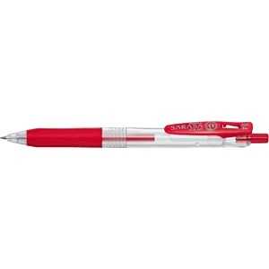 ゼブラ 「ゲルインクボールペン」サラサクリップ0.4(ボール径:0.4mm、インク色:赤) JJS15R