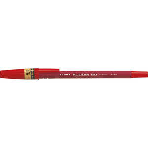 ゼブラ ラバー80ボールペン赤 R-8000-R