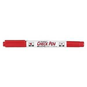 ゼブラ ｢水性マーカー｣チェックペン(赤) MW‐150‐CK‐R