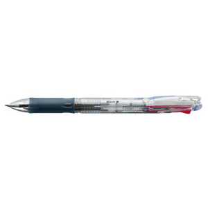 ゼブラ [油性ボールペン]クリップ-オン スリム4C 透明 (ボール径:0.7mm) B4A5-C (4色ボｰルペン)