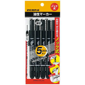 ゼブラ マッキーノック細字 黒 5P PYYSS6BK5