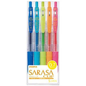 ゼブラ サラサクリップ 5色セット(ボール径:0.7mm) JJB15-5CA ゼブラ サラサクリップ 5色セット(ボール径:0.7mm) JJB15-5CA