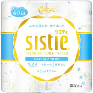 日本製紙クレシア クリネックス システィ4ロールWブルー40m ｸﾘﾈｯｸｽｼｽﾃｨ4ﾛｰﾙwﾌﾞﾙｰ