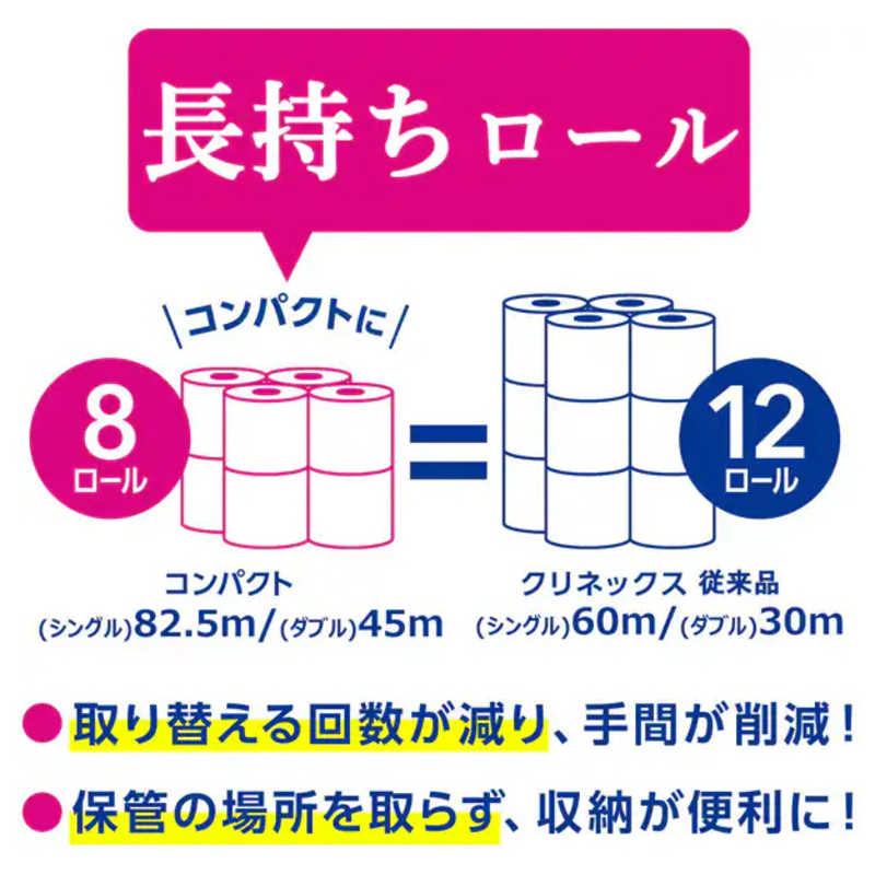 日本製紙クレシア 日本製紙クレシア クリネックス ナガモチ8Rダブル 45m  