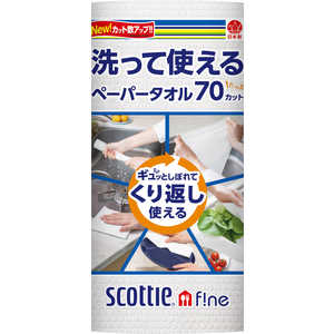 日本製紙クレシア スコッティファイン洗って使えるPT 1R70カット 4901750353544
