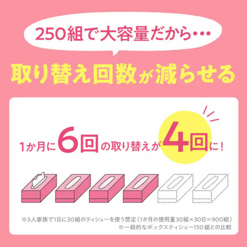日本製紙クレシア 日本製紙クレシア スコッティ ティシュー フラワーボックス 250組 3箱パック  
