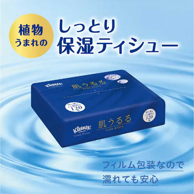 日本製紙クレシア 日本製紙クレシア Kleenex(クリネックス)ティシュー ローション 肌うるる ソフトパック 120組  