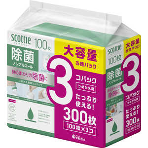 日本製紙クレシア スコッティ ウェットティシュー 除菌 ノンアルコール 100枚 つめかえ用 3コパック SCWETジョキンノンアル1003P 日本製紙クレシア スコッティ ウェットティシュー 除菌 ノンアルコール 100枚 つめかえ用 3コパック SCWETジョキンノンアル1003P