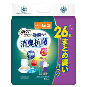 日本製紙クレシア 肌ケアアクティ 長時間パンツ消臭抗菌プラス L-LL26枚 