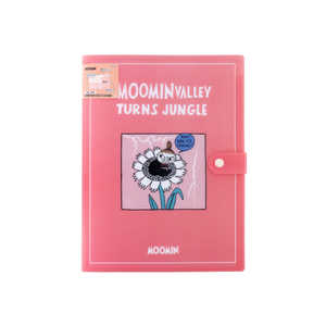 サンスター文具 ムーミン ボタン付きクリアファイル4P ピンク S2175932