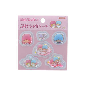 サンスター文具 (限定)ぷにシャカシール リトルツインスターズ ピンク S8813876 サンスター文具 (限定)ぷにシャカシール リトルツインスターズ ピンク S8813876