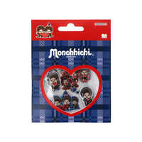 モンチッチ 森の小人モンチッチ3点セット ノベルティーシール2枚 限定】ぷっくりシール モンチッチ 赤チェック S8813949 サン