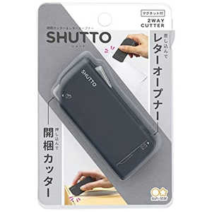 サンスター文具 開梱カッター＆レターオープナー SHUTTO(シュット) BK S3720799