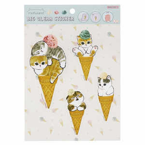 サンスター文具 ビッグクリアステッカー mofusand アイス S8587620 サンスター文具 ビッグクリアステッカー mofusand アイス S8587620