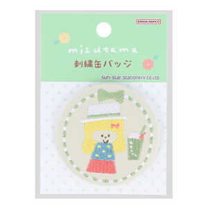 サンスター文具 刺繍缶バッジ mizutama2 BE S8346909 サンスター文具 刺繍缶バッジ mizutama2 BE S8346909