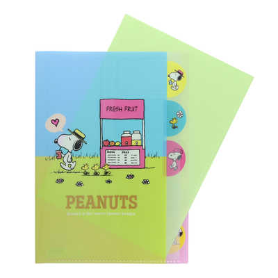 サンスター文具 ダイカットクリアファイル5P PNPWC5 おさんぽ S2139065