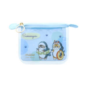 サンスター文具 クリアポーチミニ フラット mitte mofusand サメにゃん S2333805 サンスター文具 クリアポーチミニ フラット mitte mofusand サメにゃん S2333805