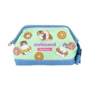 サンスター文具 デニムポーチ ワイヤー入 mofusand ドーナツにゃん S2333864 サンスター文具 デニムポーチ ワイヤー入 mofusand ドーナツにゃん S2333864