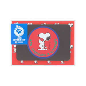 サンスター文具 ミニレターセット PEANUTS 75周年 第2弾 ブラック S8907862 サンスター文具 ミニレターセット PEANUTS 75周年 第2弾 ブラック S8907862