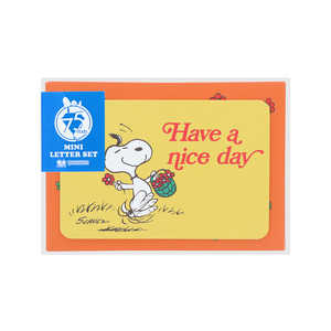 サンスター文具 ミニレターセット PEANUTS 75周年 第2弾 イエロー S8907870 サンスター文具 ミニレターセット PEANUTS 75周年 第2弾 イエロー S8907870