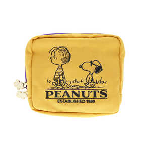サンスター文具 スクエアポーチ PEANUTS Vintage Collection イエロー S2333929 サンスター文具 スクエアポーチ PEANUTS Vintage Collection イエロー S2333929