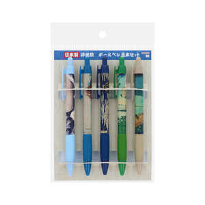 サンスター文具 (限定)ボールペン5本セット 浮世絵 風景 S4597486 サンスター文具 (限定)ボールペン5本セット 浮世絵 風景 S4597486