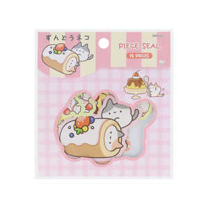 サンスター文具 (限定)ピースシール ずんどう ネコスイーツ S8551391 サンスター文具 (限定)ピースシール ずんどう ネコスイーツ S8551391