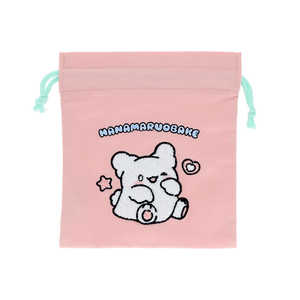 サンスター文具 (限定)サガラ刺繍巾着 はなまるおばけ ピンク S2337215 サンスター文具 (限定)サガラ刺繍巾着 はなまるおばけ ピンク S2337215