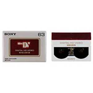 ソニー SONY MiniDVテープ 63分 1本 DVM63HD ソニー SONY MiniDVテープ 63分 1本 DVM63HD