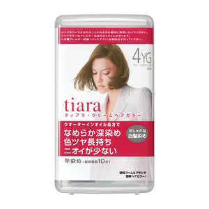 資生堂 TIARA (ティアラ) クリームヘアカラー 4YG グリーンがかった栗色 資生堂 TIARA (ティアラ) クリームヘアカラー 4YG グリーンがかった栗色