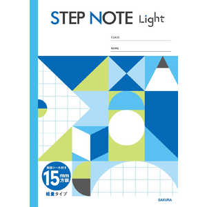 サクラクレパス 学習帳 軽量 方眼罫15ミリ ブルー NL150