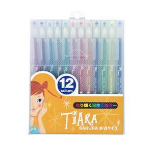 サクラクレパス ボールサイン ティアラ 誕生石カラー 12色セット PGB12TN