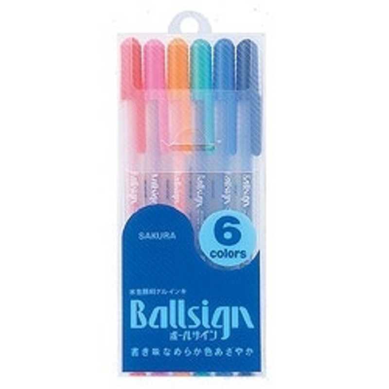 サクラクレパス キャップ式ボールペン ボールサイン 6色セット ボール径0 6mm Pgb6 の通販 カテゴリ インテリア 雑貨 寝具 サクラクレパス 家電通販のコジマネット 全品代引き手数料無料