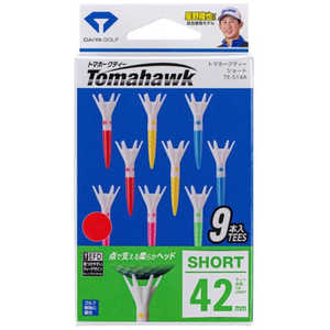 ダイヤ トマホークティーショート 9本入 ゴルフティー ホワイト TE-514