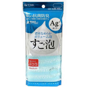 東和産業 すご泡銀抗菌ナイロンタオルふつう ブルー 東和産業 すご泡銀抗菌ナイロンタオルふつう ブルー