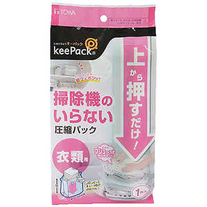 東和産業 上から押すだけ圧縮パック 衣類用M [サイズ：幅600mm×高さ320mm×奥行600mm] 80669