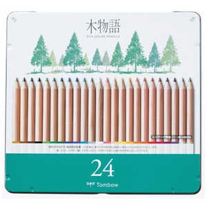トンボ鉛筆 木物語S缶入色鉛筆24色 CBRS24C トンボ鉛筆 木物語S缶入色鉛筆24色 CBRS24C
