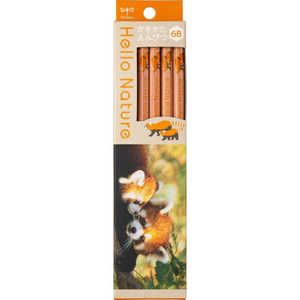 トンボ鉛筆 かきかた鉛筆 6B レッサーパンダ Hello Nature(ハローネイチャー) KB-KHNLP2-6B トンボ鉛筆 かきかた鉛筆 6B レッサーパンダ Hello Nature(ハローネイチャー) KB-KHNLP2-6B