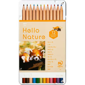 トンボ鉛筆 缶入色鉛筆12色 レッサーパンダ Hello Nature(ハローネイチャー) CB-KHNLP0312C トンボ鉛筆 缶入色鉛筆12色 レッサーパンダ Hello Nature(ハローネイチャー) CB-KHNLP0312C