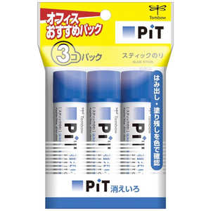 トンボ鉛筆 スティック糊 消えいろピットN3P HCA322 トンボ鉛筆 スティック糊 消えいろピットN3P HCA322