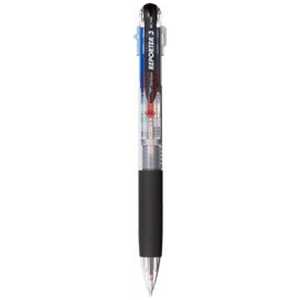 トンボ鉛筆 [油性ボールペン]リポーター3 3色ボールペン 透明 (ボール径:0.7mm) BC-TRC20 インク色:黒・赤・青