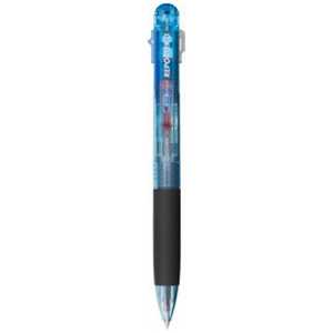 トンボ鉛筆 [油性ボールペン]リポーター3 3色ボールペン 透明ブルー (ボール径:0.7mm) BC-TRC40 インク色:黒・赤・青