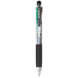 トンボ鉛筆 [油性ボールペン]リポーター4 4色ボールペン 透明 (ボール径:0.7mm) BC-FRC20 インク色:黒･赤･青･緑